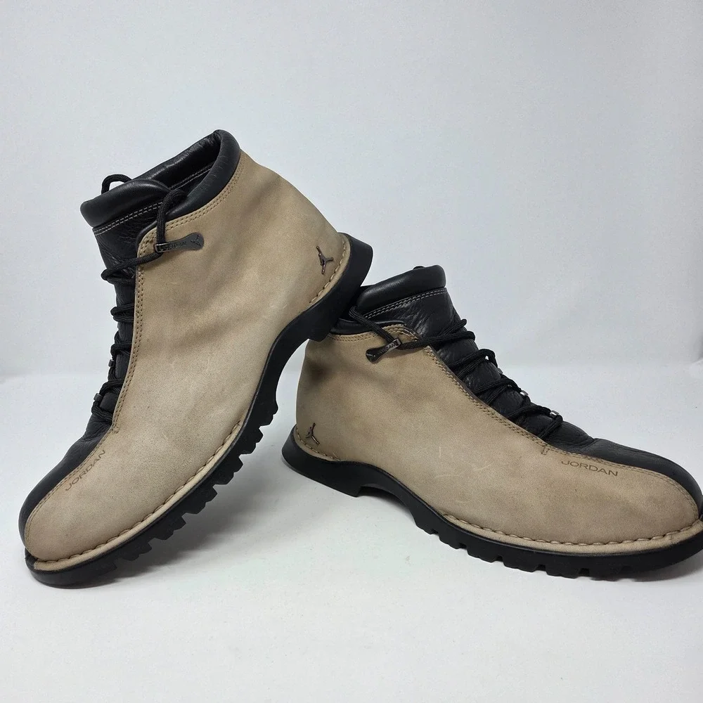 Vintage 2002 Nike Air Jordan Jumpman Two 3 Profiler Ankle Leather Boots Size 10